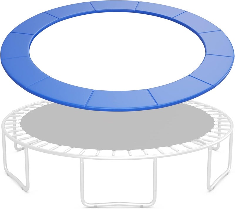 GYMAX Trampoline Spring Cover, 8/10/12/14/15/16FT Trampoline Replacement Safety Pad, Waterproof & Tear-Resistant All-Weather Trampoline Accessories, No Holes for Poles - Image 1